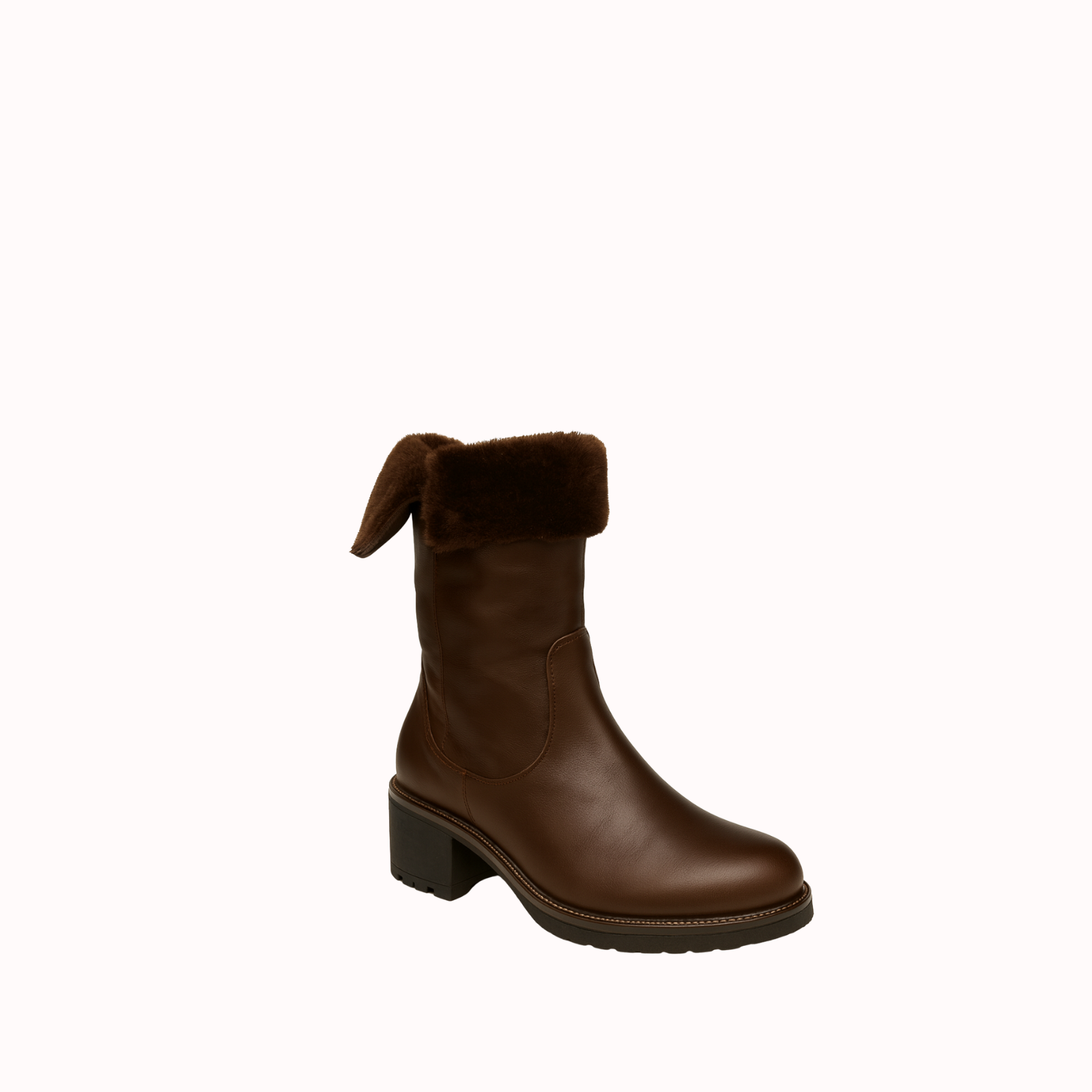 ANFIBIO BROWN LEATHER WITH FUR