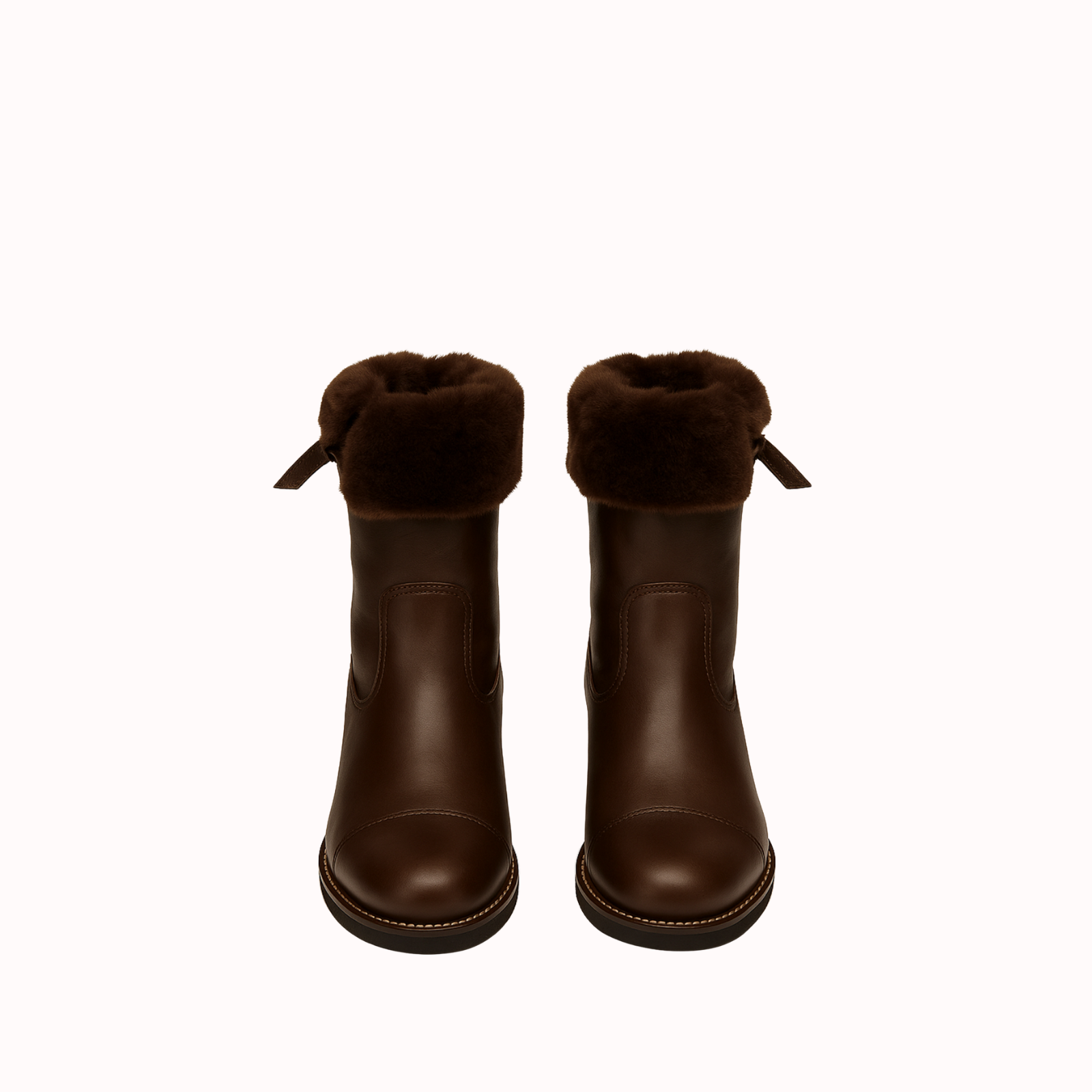 ANFIBIO BROWN LEATHER WITH FUR