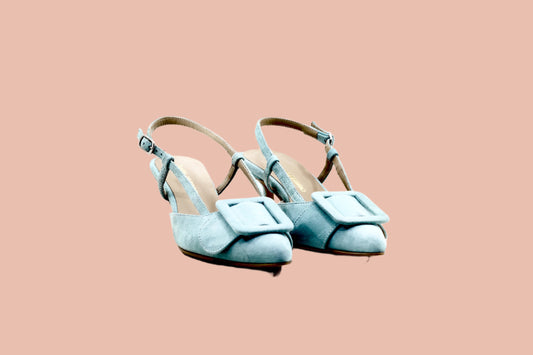 Mia Suede Baby Blue